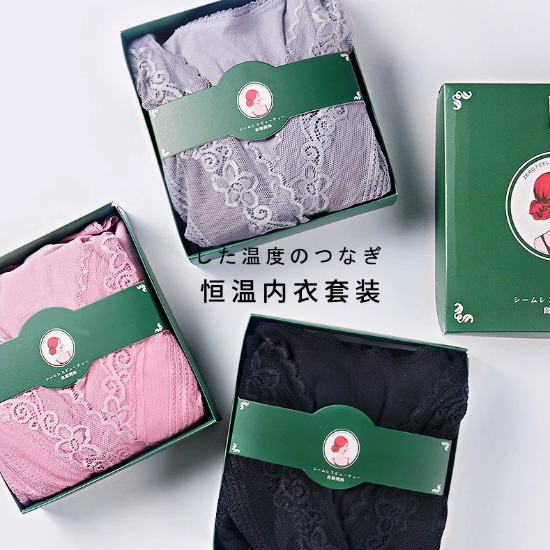 Комплект термобелья с кружевом, брюки, облегающий крой