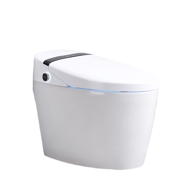 Luz inteligente inodoro sin tanque de agua manual Flip lavado y secado grande inodoro versión estándar