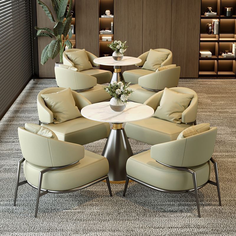 [핫스타일 라이트그린] 의자4개 + 원형테이블 60