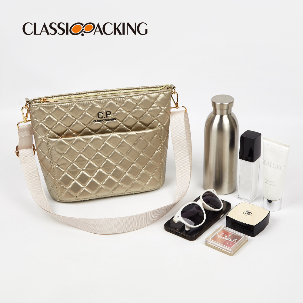 Bolso bandolera retro todo fósforo bolso de mujer de invierno de rombo casual bolso de hombro portátil con logotipo impreso