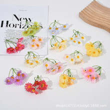 新品仿真五叉菊花花串 DIY小雏菊装饰绢花假花手工花环头饰材料