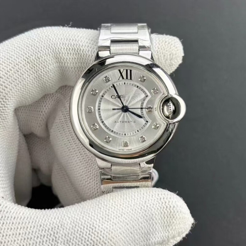 Af V6 Blue Balloon 33mm Fully Automatic Mechanical Watch Fish Eye Waterproof Tank Santos Ladies Watch High Quality