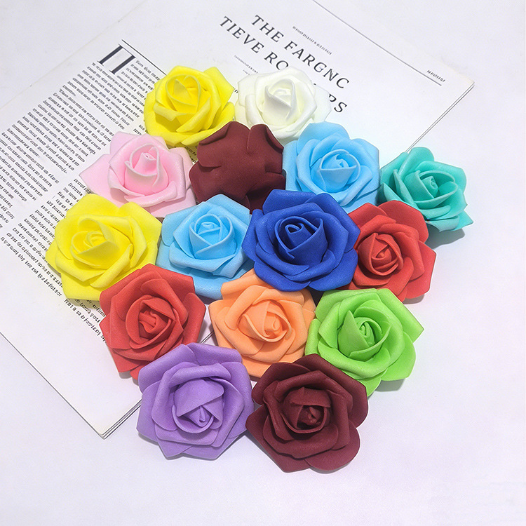 5cm Artificial Foam Flower Wedding Home Decoration Flower Pe Rose Head