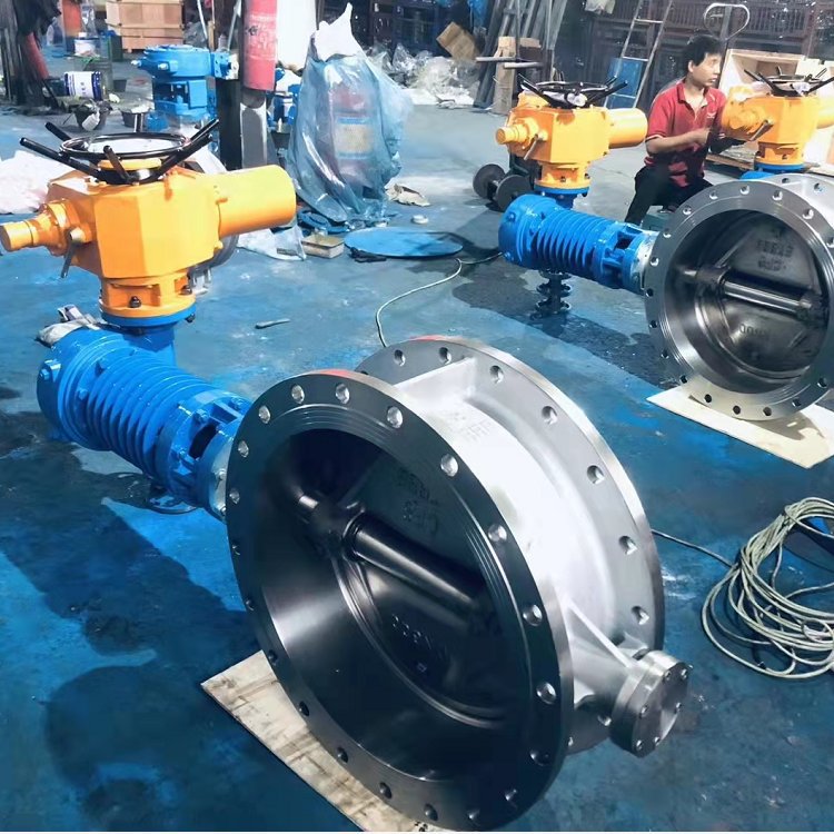 D943W-40P 电动法兰304不锈钢蝶阀 DN300 硬密封三偏心法兰蝶阀