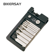 BIKERSAY自行车维修工具套装拆链器六角辐条扳手多功能便携工具组