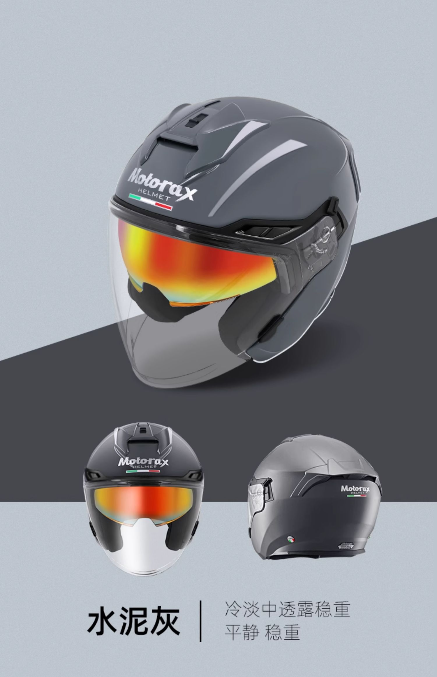 Motorax S30 Motorcycle Helmet Half Helmet Summer Scooter Bluetooth Dual Lens