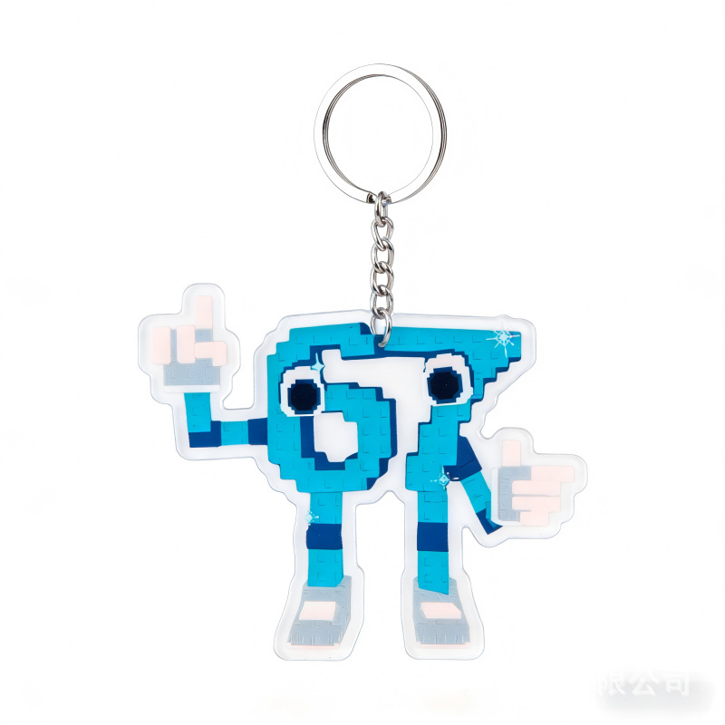 Colgante transfronterizo robar un elemento de brainrot 67 patrón de llaver colgante acrílico mochila plana image 11