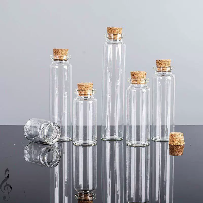 木塞透明玻璃直径22mm管制瓶许愿瓶保健品胶囊药瓶礼品花茶包装瓶