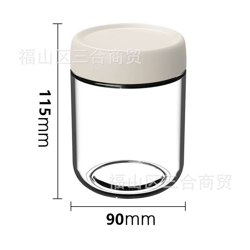 Tanque sellado de vidrio de grado alimenticio Tanque de almacenamiento a prueba de humedad de cocina Tanque sellado de nueces de té y bocadillos