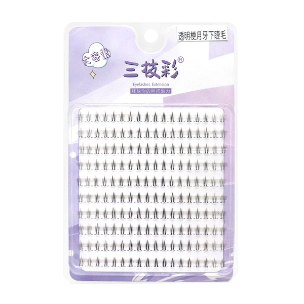 Ten rows of eyelashes under the teeth of transparent stalks