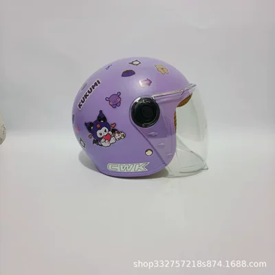 Motosiklet kaskı (dəbilqə) and Warm on All Sides, Not Broken - purple-culomi-transparent-long-mirror-3c-children-1-6-years-old-wl07