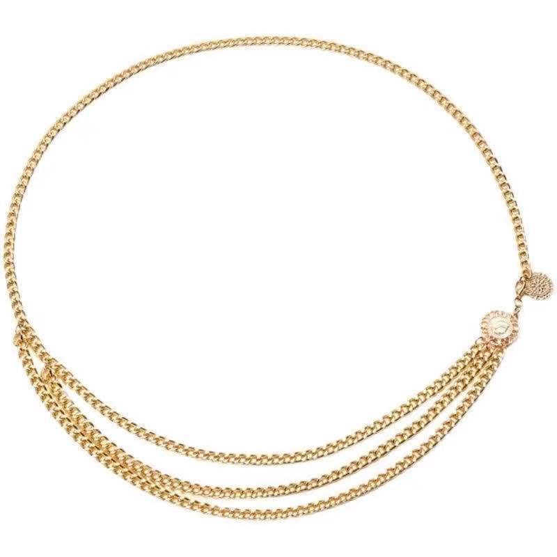 Tassel Design Ethnic Style Style Ethnic Style Round Star Imitation Pearl Metal Tassel Women's Chain Belts