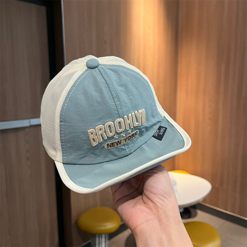 Sombreros para niños, sombrilla fina de verano, gorras de protección solar, gorras de béisbol de malla transpirable de moda para niños y niñas