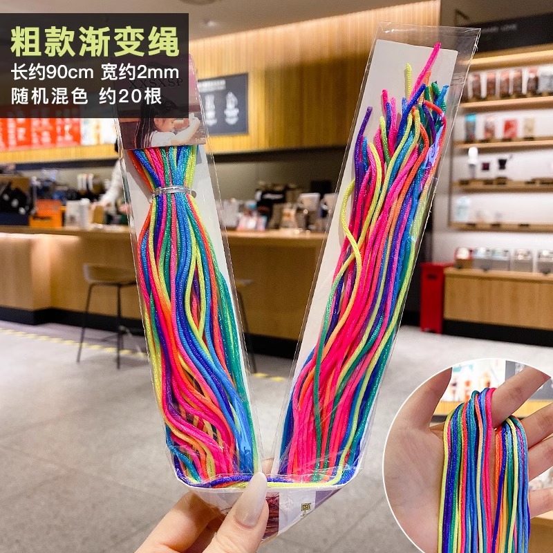 Color sucio trenzado cuerdas de cabello de color mujer colorida cinta de cabello tocado de cabello 2025 nueva correa de cabello de cabello