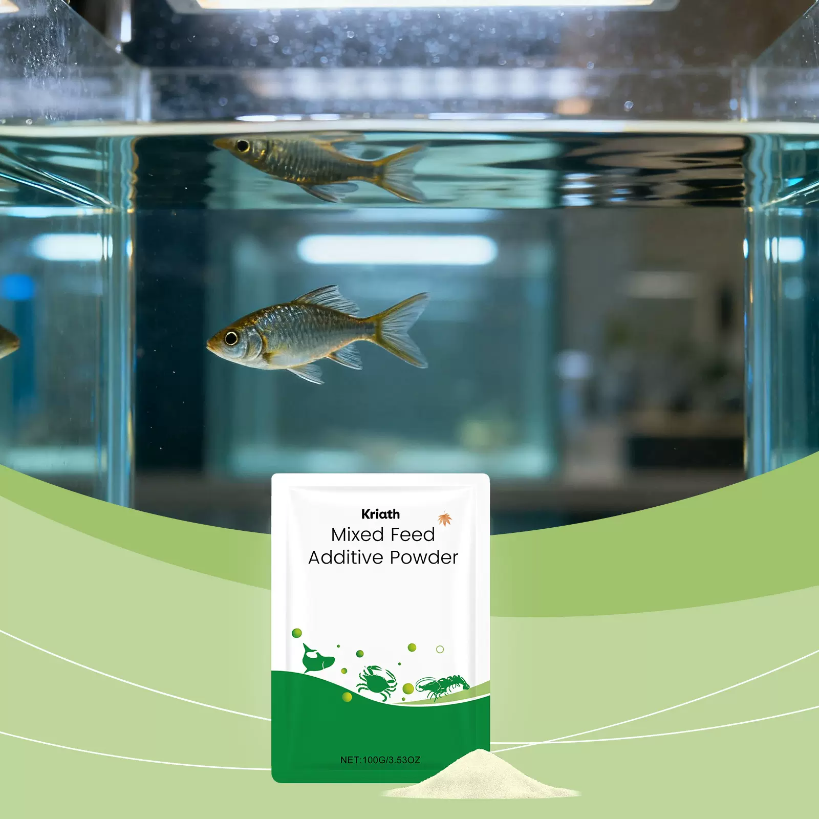 Kriath水产饲料添加剂粉  促进营养吸收支持健康生长水产专用饲料