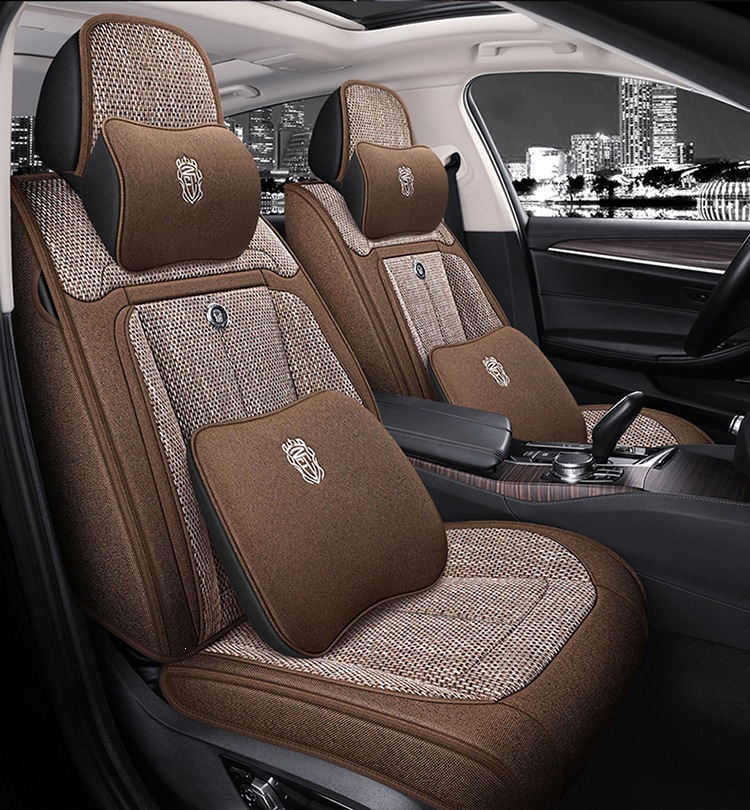 2026 Purple Wind Chime New All-Around Full Hemp Four-Season Universal Car Seat Cushion Warm and Comfortable Seat Cover F-29
