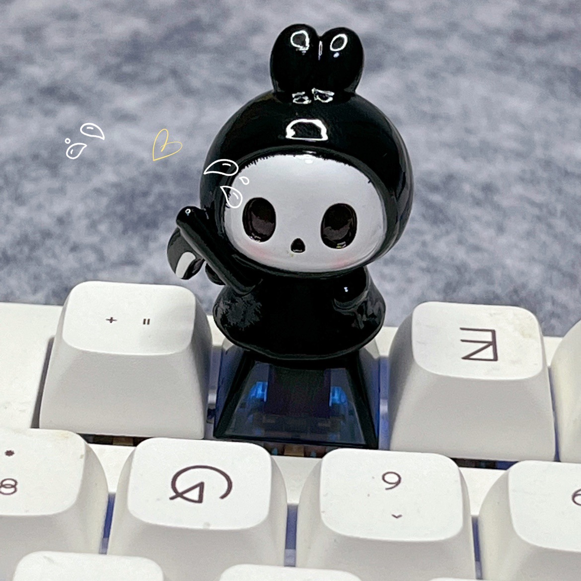 Scythe Death Keycap Cross-axis Game Mechanical Keyboard Halloween Gift R4 E SC Translucent High Translucent Keycap
