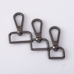 Square Tail Ring Plate Buckle Hook Buckle in Stock, Multi-Specification Zinc Alloy Keychain Hook Buckle, Luggage and Handbag Hardware Accessories