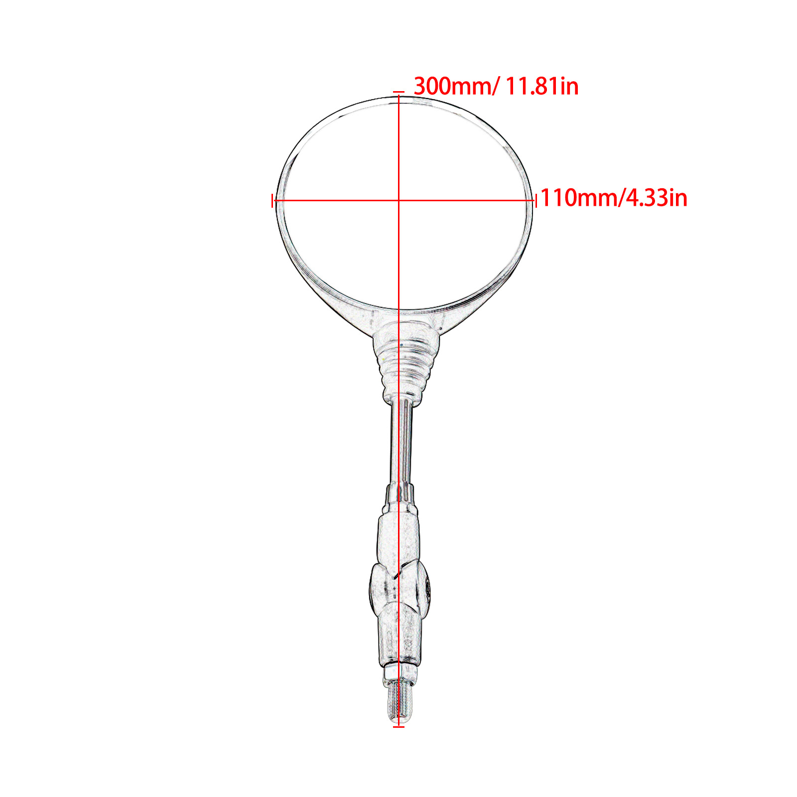 Motorcycle rearview mirror 7/8 modified rearview mirror moped handlebar mirror 22mm all aluminum round handlebar mirror