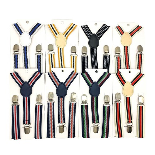 Classic Multi-Color Striped Series Children's 2CM Shoulder Belt Hanger Belt for Boys and Girls, Unisex Baby Pants Hanger