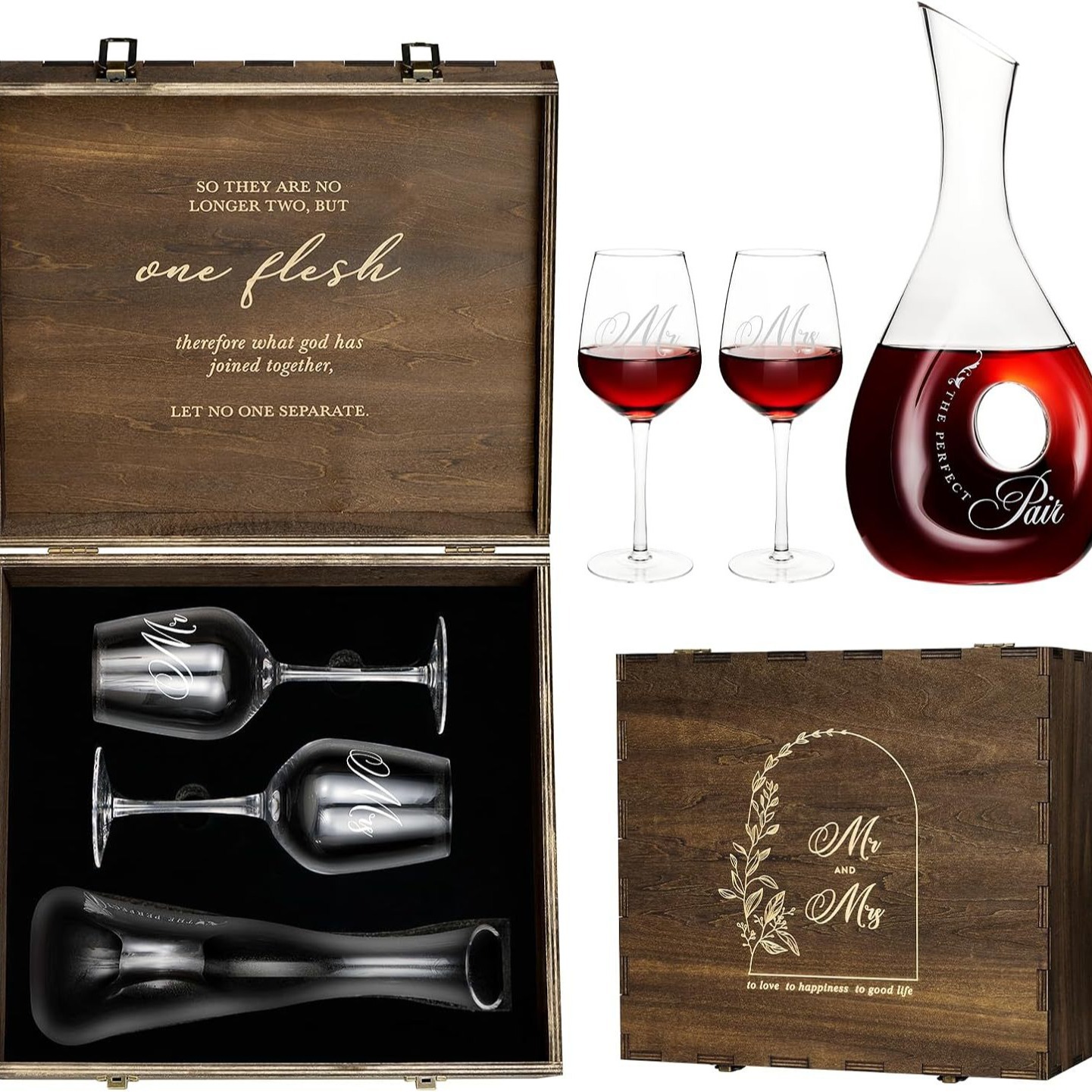 나무 빈티지 웨딩 기념품 저장 상자 와인 데칸 터 저장 상자 조각 나무 기념품 나무 상자