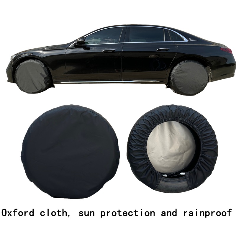 Cross-Border Amazon Best-Selling Rv Tire Cover Car Wheel Cover 420D Black Protective Cover Tire Protection Cover