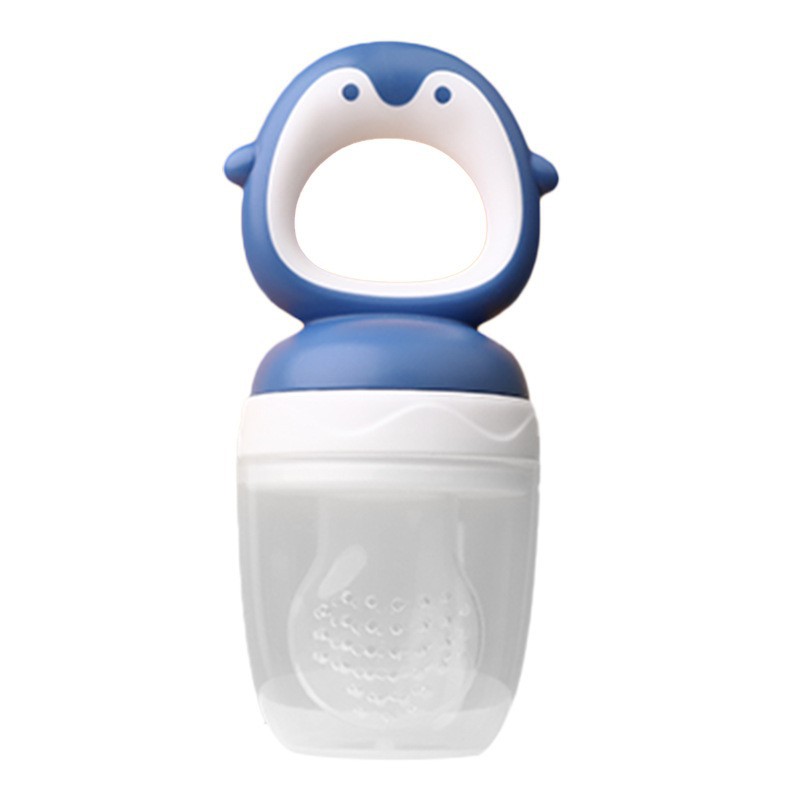 Bebé morder le frutas y verduras le bebés pacificador pezón pingüino modelado bolsas de alimentos suplementarios de frutas bolsas de dibujos animados al por mayor