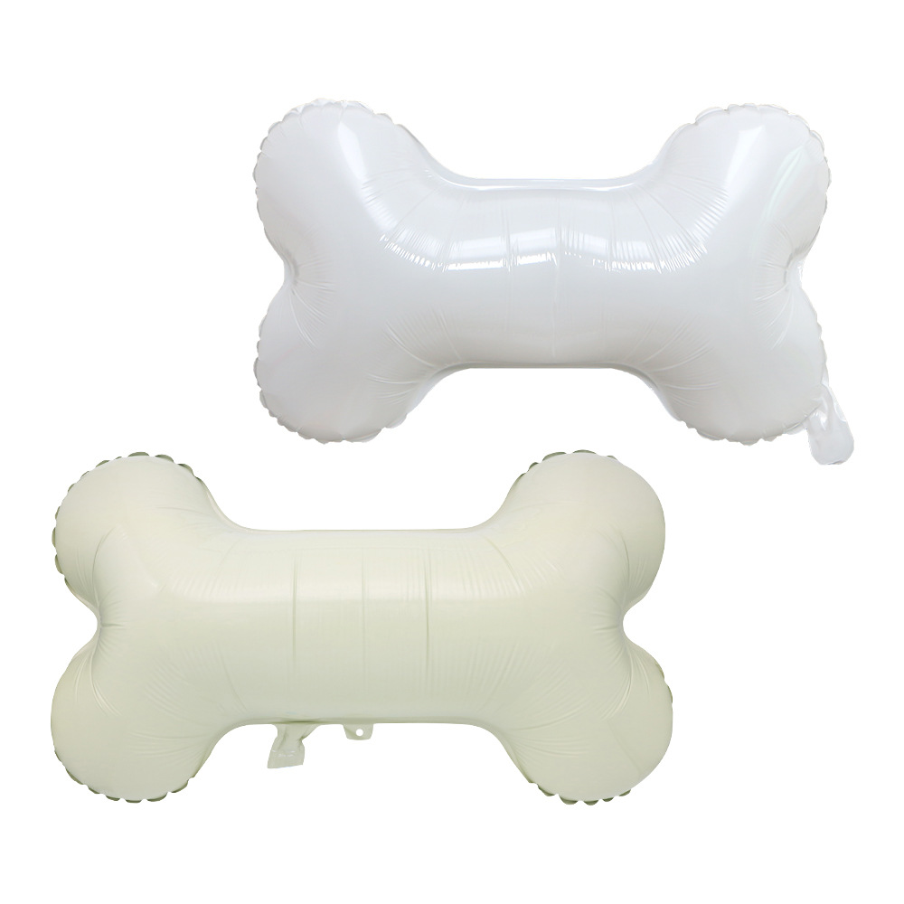 Cross-border new product white bone aluminum film balloon dog pet birthday party decoration and arrangement balloon wholesale