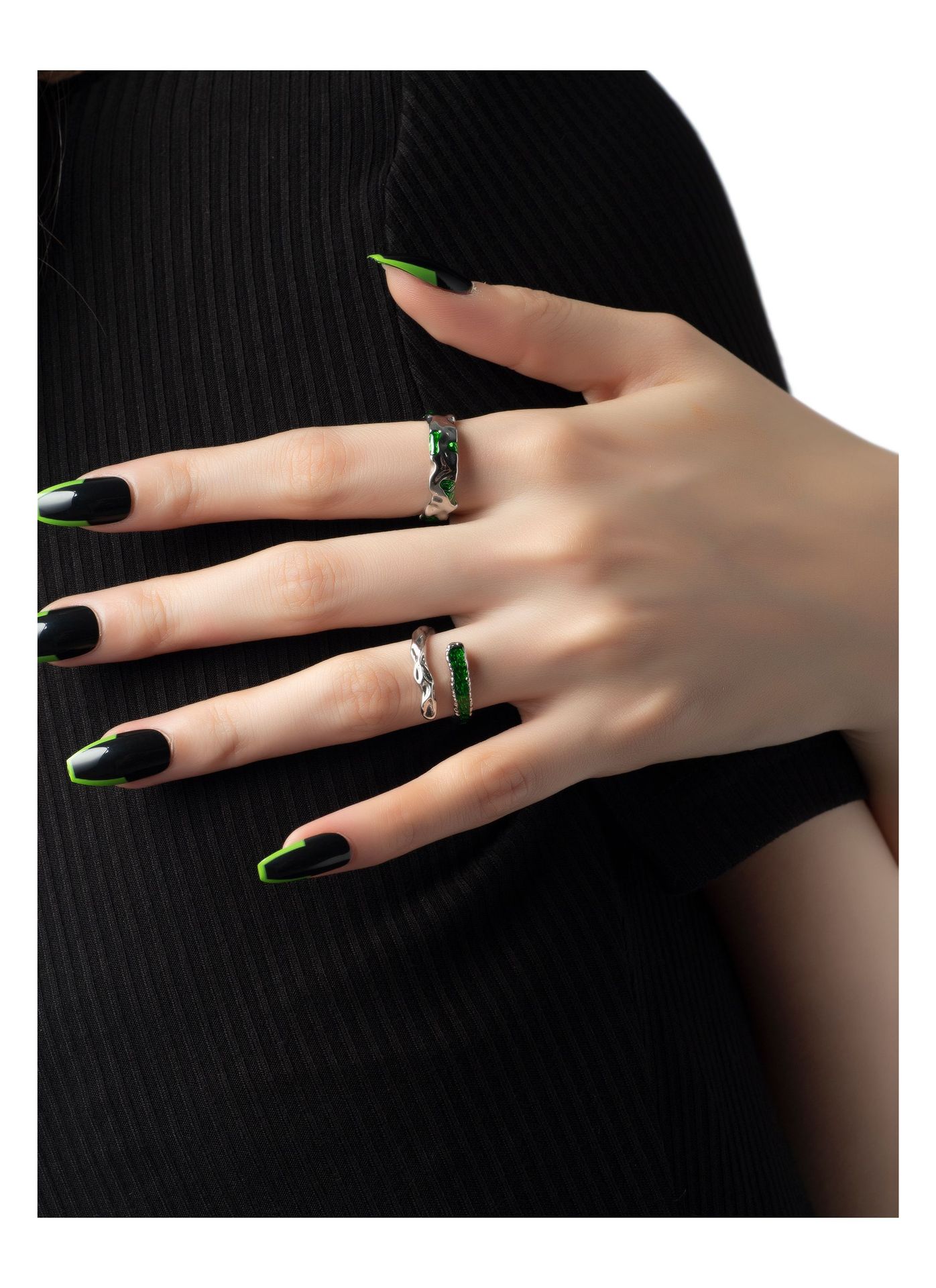 Fashion Geometric Copper Epoxy Plating Open Ring 1 Piece