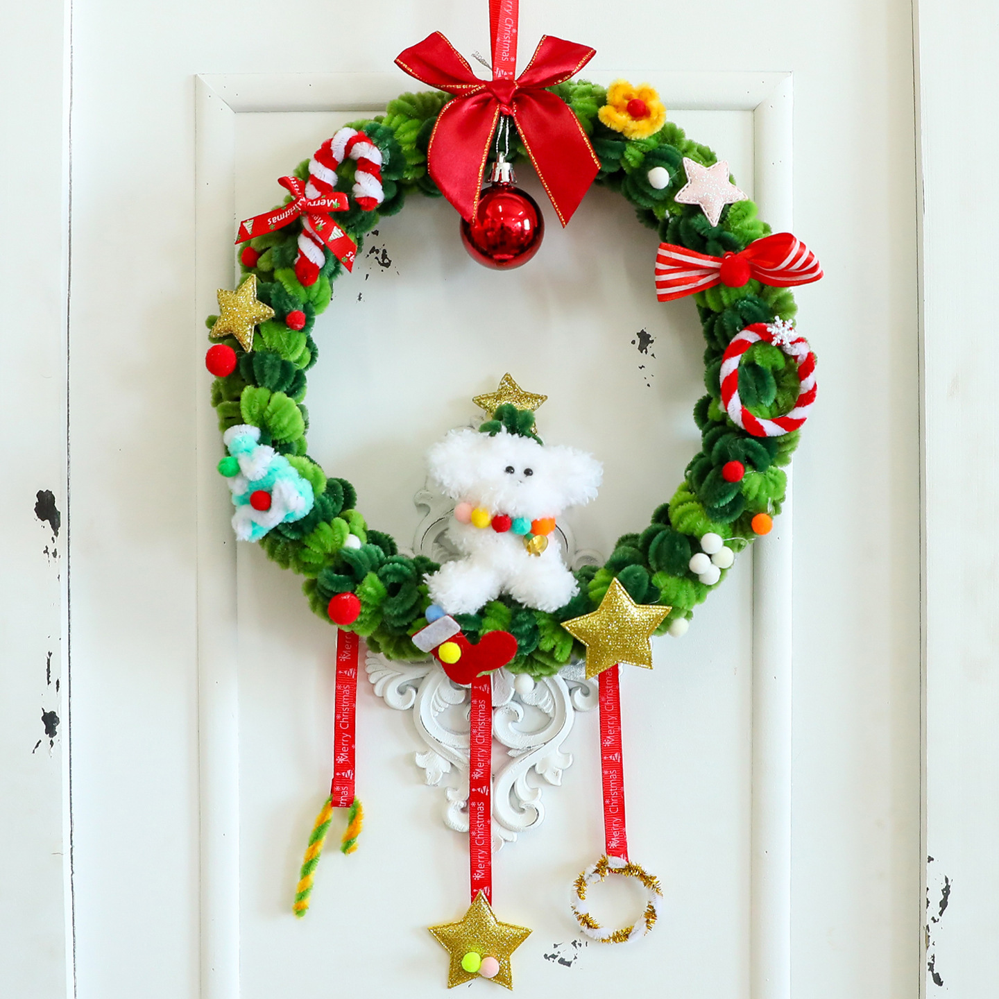 Shengyuan nuevo 27CM trenzado guirnaldas de Navidad colgante DIY guirnaldas de Navidad torsión de barra decoración de ventanas de hotel