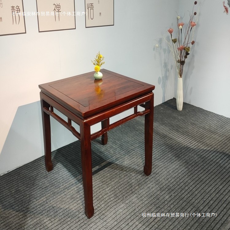 Solid Wood Square Old Elm Eight Immortals Table Chinese-Style Home Dining Table Antique Large Table Rural Hall Square Table Furniture