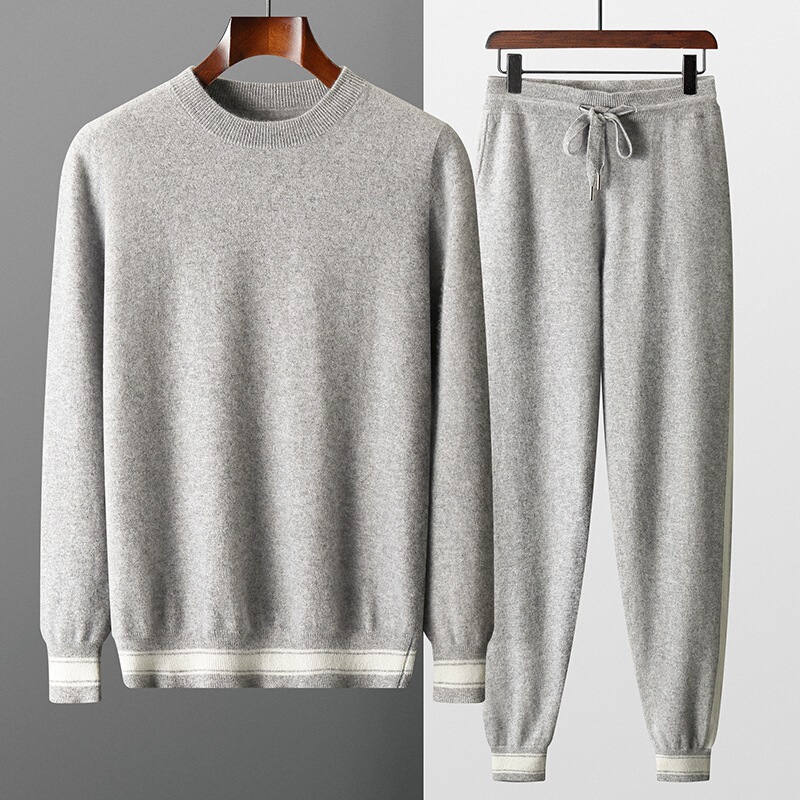 2024 New Casual Sports Cashmere Sweater Set for Men, Round Neck Sweatshirt, Warm Sweater, Base Layer Cashmere Pants Set 2024 New Casual Sports Cashmere Sweater Set for Men, Round Neck Sweatshirt, Warm Sweater, Base Layer Cashmere Pants Set