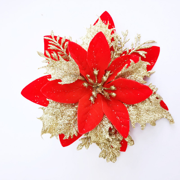 Christmas plastic three dimensional artificial flowers