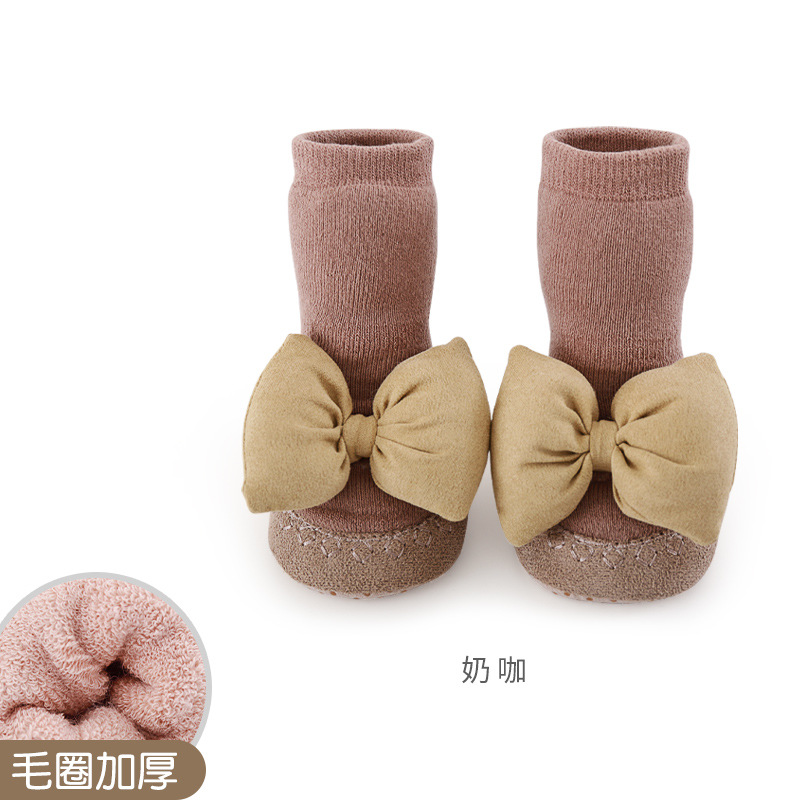 2023 invierno nuevo bebé niña Niño Zapatos calcetines engrosados cálido arco interior antideslizante bebé piso zapatos Calcetines
