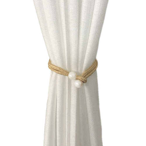 Curtain tie rope curtain tie rope creative pearl tie rope tie light luxury living room decoration wholesale curtain buckle