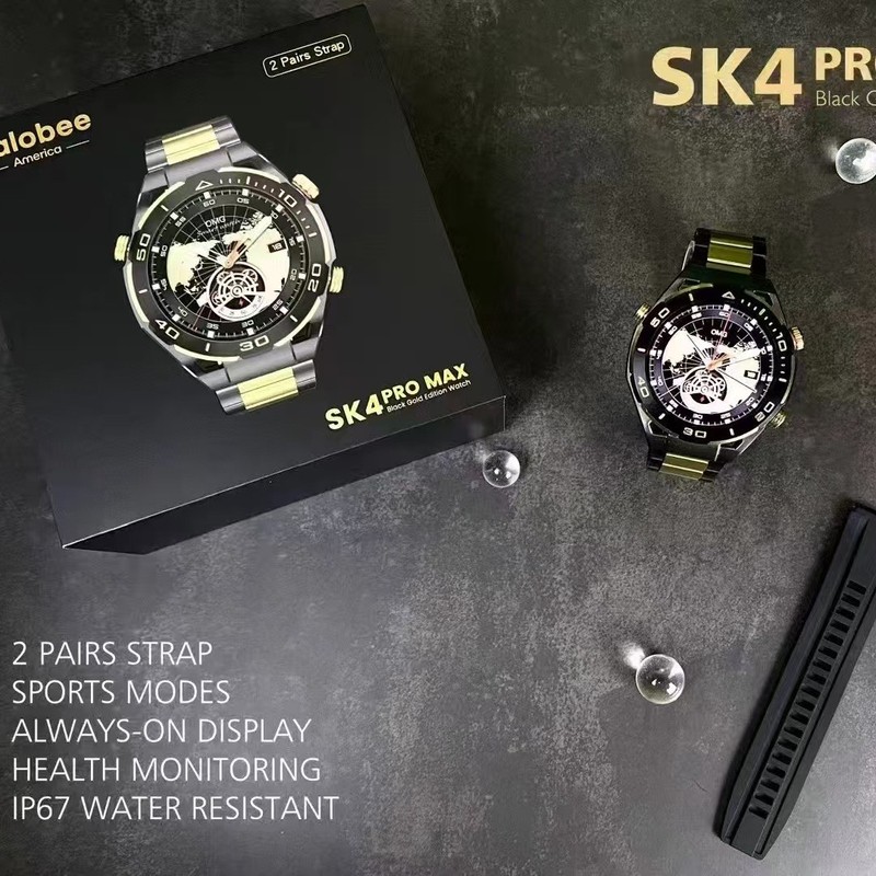SK4PROMAX智能手表非凡黑金款离线支付NFC蓝牙通话运动音乐多功能|undefined