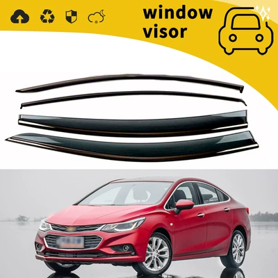 door rain shield window — Rain shield - 17-18-cruze-sedanstainless-steel-bright-strip-adhesive-4