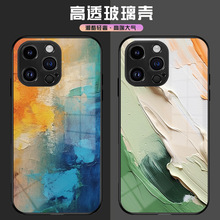 创意油画手机壳iphone13苹果11pm全包保护套iphoneX跨境手机套硬