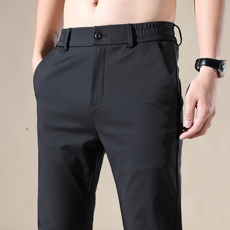 Summer thin fitted elastic trousers