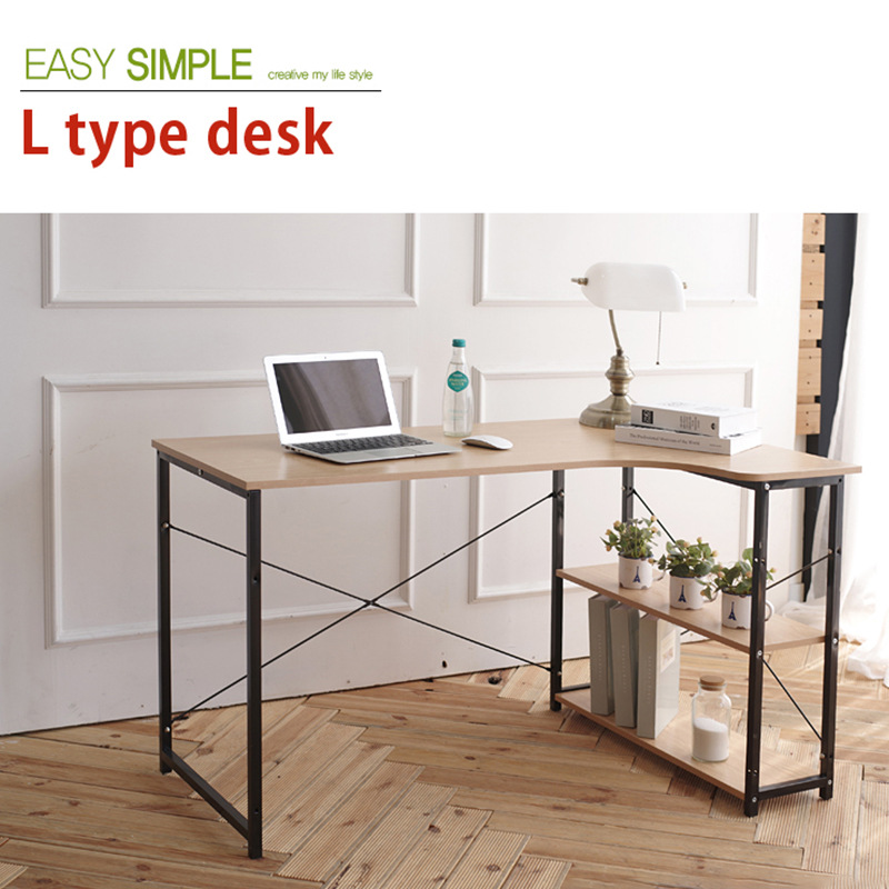 Exportación a Amazon Escritorio de computadora americano Escritorio simple Escritorio de estudio para el hogar Escritorio de trabajo en esquina en forma de L Escritorio