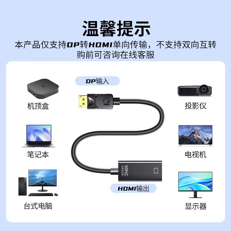 Фабричная продажа DP к HDMI HD 4K@60Hz адаптер металлический экран, противошумная защита, без драйверов для компьютера и ноутбука
