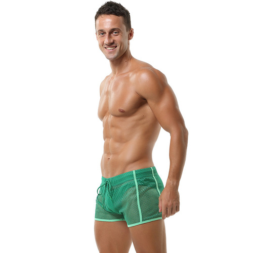 seobean new men's hollow home shorts European and American men's sports pants boxer briefs manufacturer wholesale