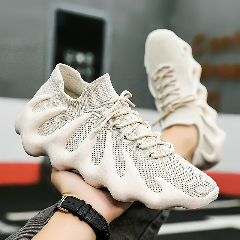 450 Coconut Shoes Men's Breathable Flying Weaving Volcanic Shoes Mesh Sports Tide Shoes Couple Octopus Running Shoes Women Wholesale