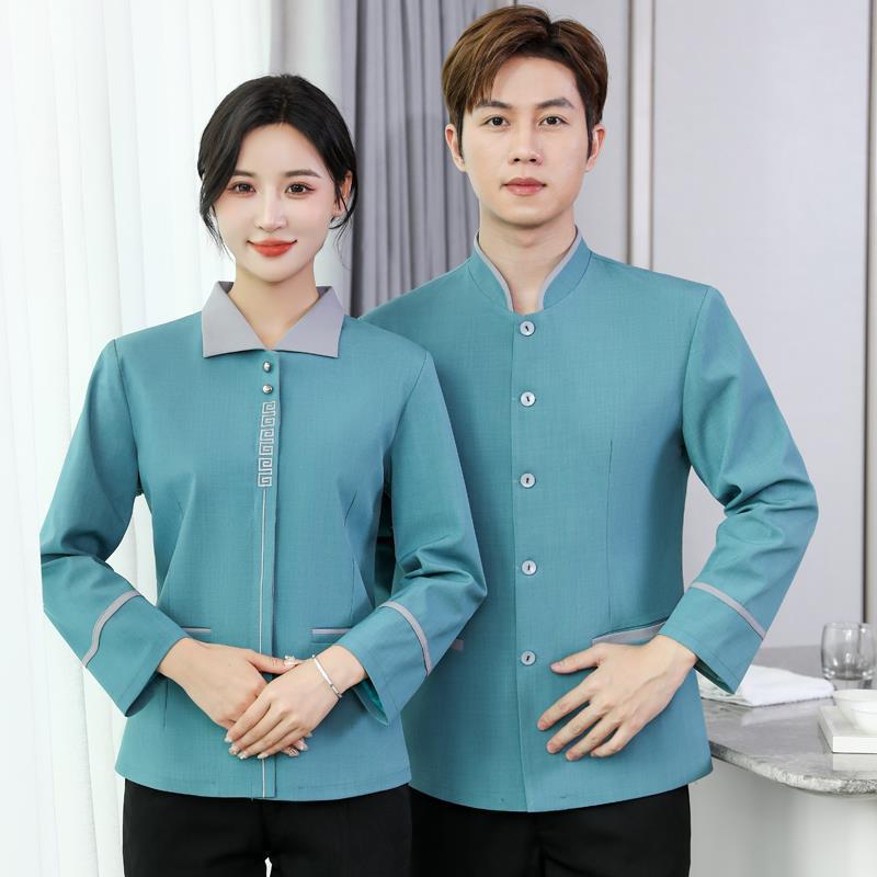 酒店客房保洁员工作服短袖物业医院清洁工阿姨保洁服长袖秋冬