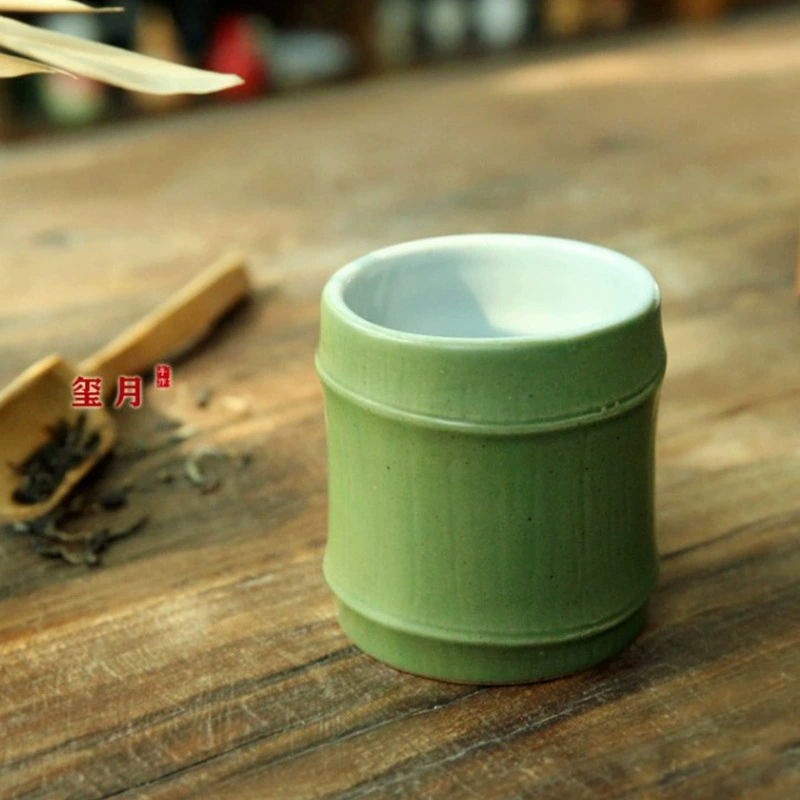 Оригинальные товары Цзиндэчжэнь бамбуковая рифма большая чайная чашка имитация бамбукового сустава маленькая чашка для воды ручной работы высокотемпературный удобный держатель для ручек для чашек хозяйственные принадлежности