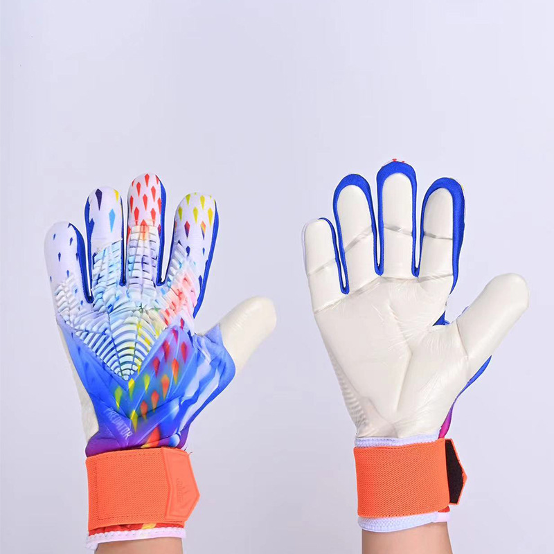 Guantes de portero de fútbol, guantes de látex antideslizantes gruesos para adultos y niños, guantes protectores de entrenamiento de fútbol