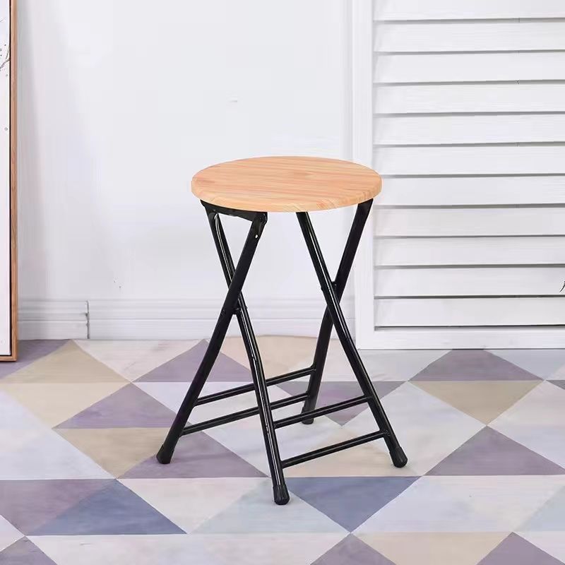 Taburete plegable silla de comedor doméstica taburete silla de respaldo silla de entrenamiento silla de dormitorio de estudiantes silla de computadora simple taburete redondo plegable