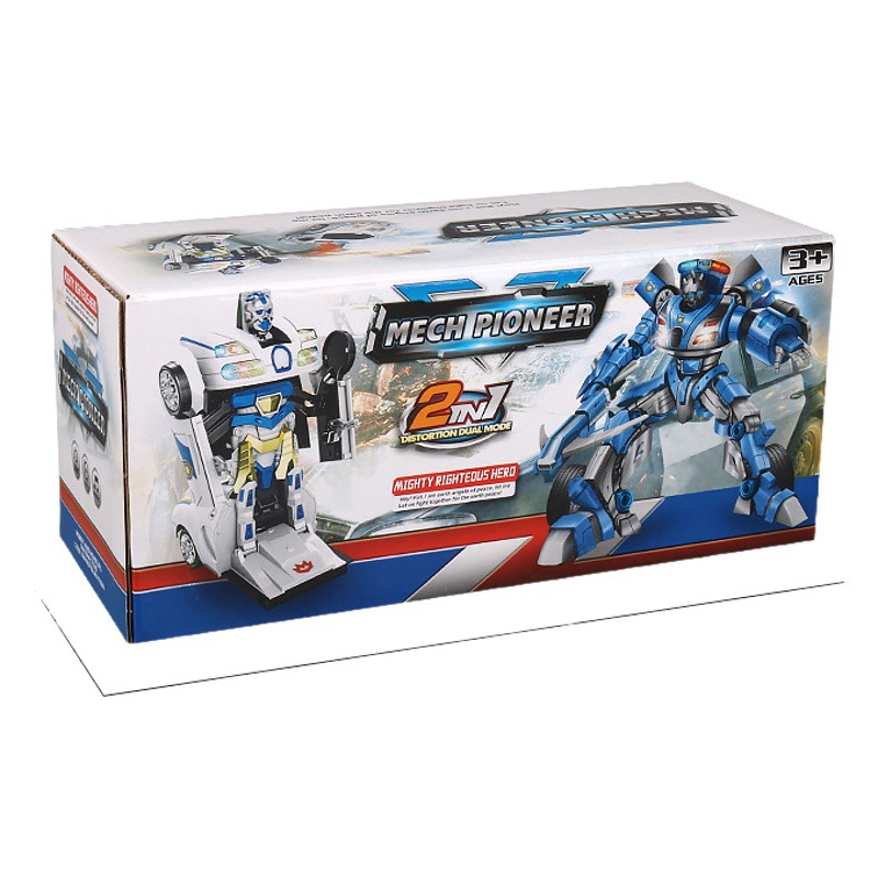 Eléctrico universal deformación coche robot música luz deformación automática modelo de coche deportivo puesto de coches al por mayor