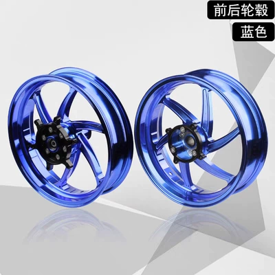 rims, Motorcycle wheel hub - blue-front-and-rear-wheels