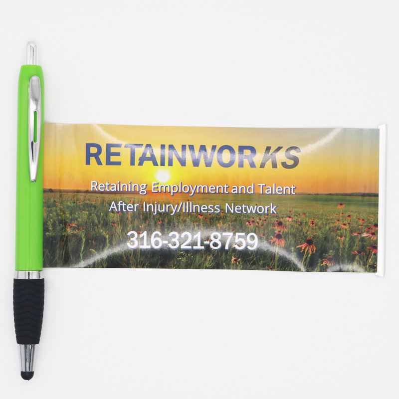 Promoción de ventas directas de cinturón industrial, bolígrafo de dibujo, bolígrafo de papel de dibujo publicitario, bolígrafo de góner, bolígrafo de agua, bolígrafo de dibujo con bandera